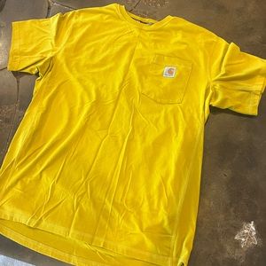Carhartt Force relaxed fit tee size L mustard yellow.  Excellent condition